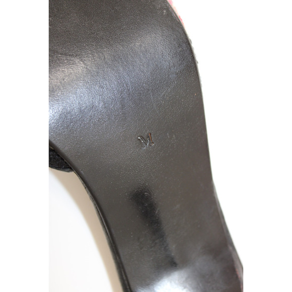 The Larkspur Collection Needle Point Leather Trim Heels Mules M - Picture 6 of 9